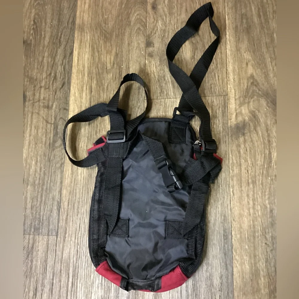 Red and Black Dog Carrier Backpack
